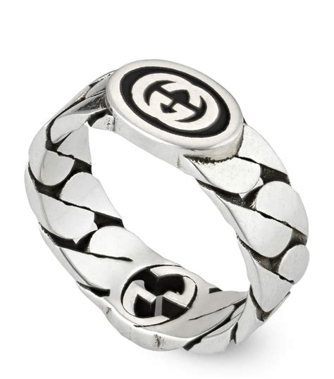 gucci ring interlocking g silver|Gucci interlocking g silver ring.